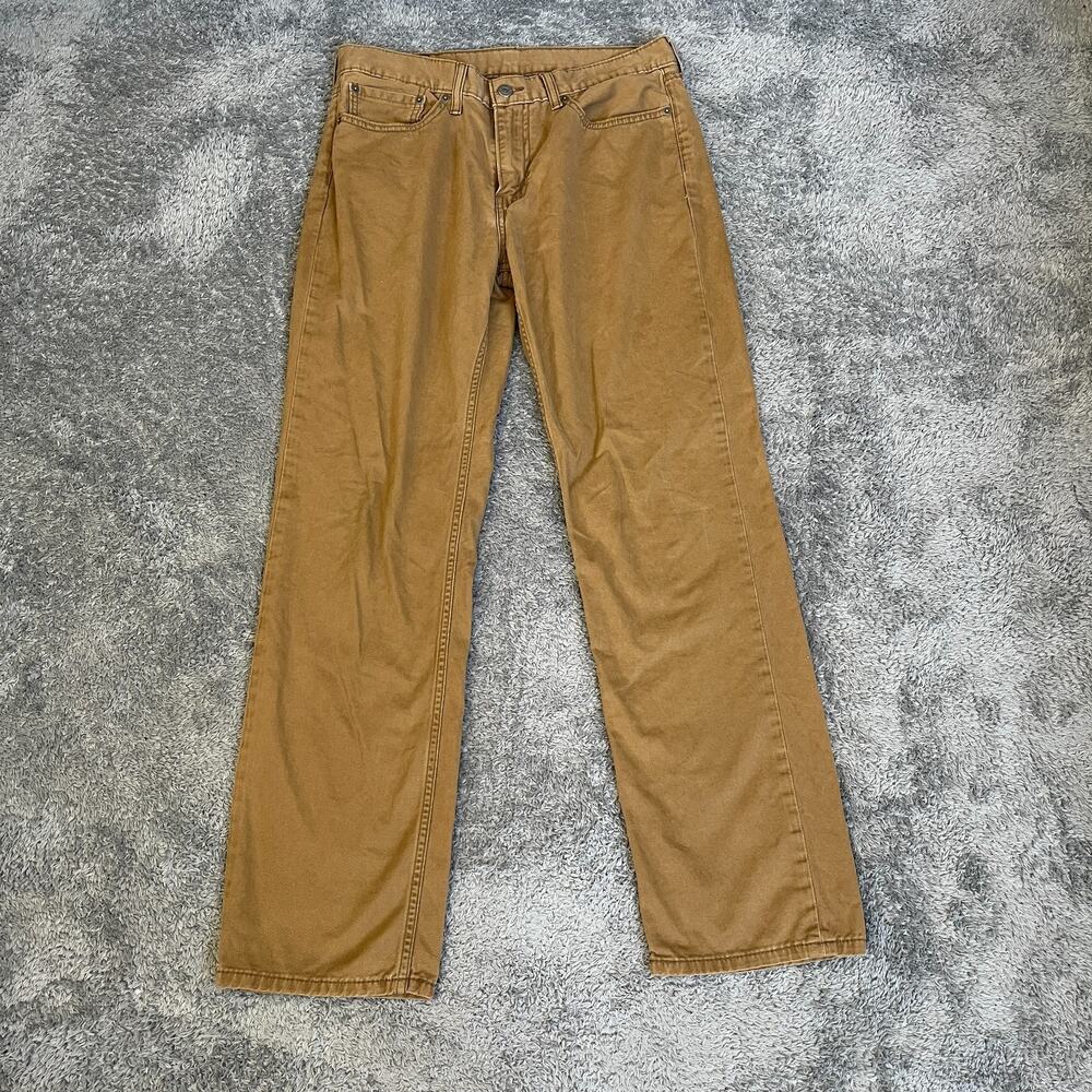 Levi's 514 Brown Straight Leg Jeans Cotton Denim Stretch Men's Size 33x32